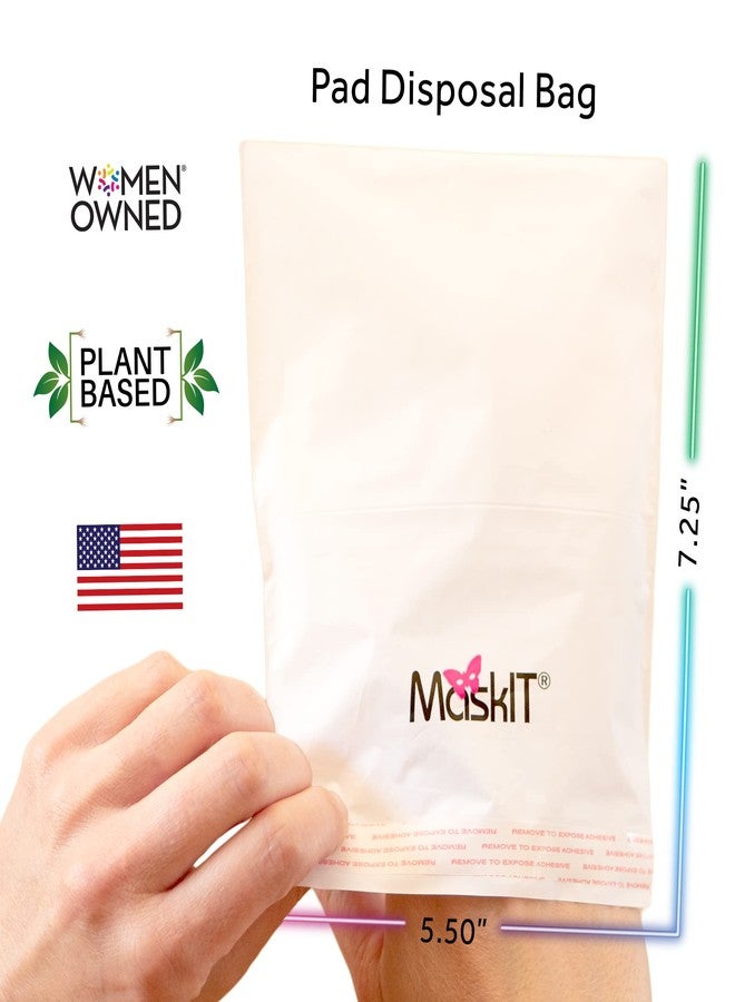 MaskIT Sanitary Napkin & Tampon Disposal Bags Duo Pack: Plant-Based Disposal Bags for Sanitary Napkins, Tampons, Applicators, Pads, Period Panties, and Menstrual Discs — 2 Pack, 44 Count - Image 2